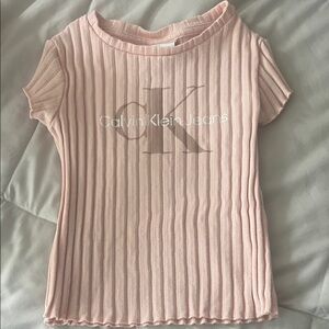Calvin Klein Toddler Light Pink Ribbed Tee